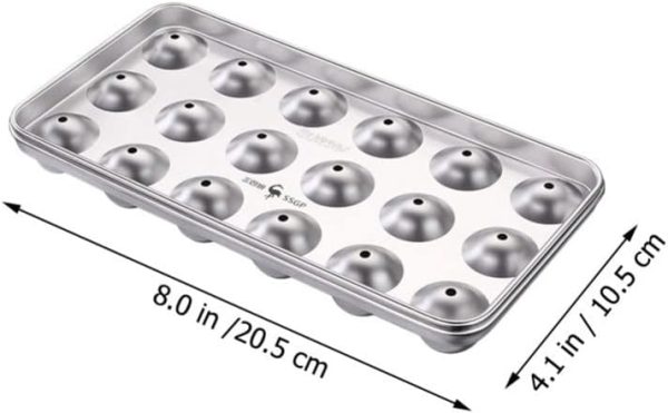 Stainless Steel Ice Mold Reusable Ice Trays Ball Shaped Ice Cube Tray Household Freezer Molds for Food, Juice, Popsicles - Image 2