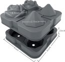 Ice Cube Tray,  2.5inch Ice Cube Molds, 2 Cavity Silicone Rose & 2 Diamond Ice Ball Maker, Easy Release Large Ice Cube Form for Chilling Cocktails, Whiskey, Bourbon & Homemade Juice (Gray)