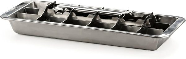 Vintage Inspired Ice Cube Tray | 18/8 Stainless Steel | 18 Slot Ice Cube Tray | Easy Release Handle, 11" | Retro Design for Bars & Kitchens | Levers Remove Cubes | Dishwasher Safe - Image 2