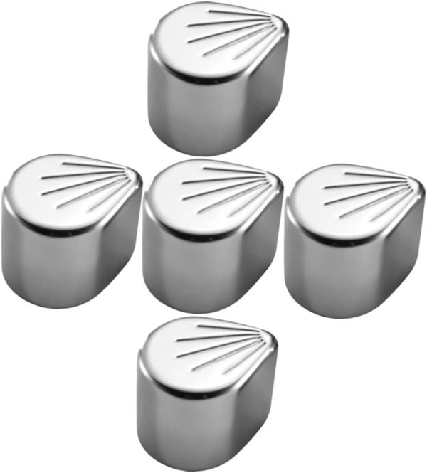 Convenient Wine Rocks Stainless Steel Ice Cube Molds Reusable Leakproof for Whiskey Brandy More Set