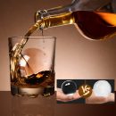 Crystal Clear Ice Ball Maker, 4 Cavity Large Clear Ice Balls Form, 2.5” Round Ice Sphere Trays for Whiskey, Cocktail, Brandy, Bourbon