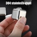 Stainless Steel Ice Cubes, Whiskey Stones, 304 Stainless Steel Ice Cubes, Frozen Ice Granules, Metal Ice Granules, Creative Whiskey, Stainless Steel Tartar, High Cooling Technology (4pcs)