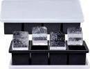 Large Ice Cube Tray for Whiskey (2 Pack),Metal Reinforced Frame Big Ice Cube Molds,Large Square Ice Cube Trays with lid,Easy Release Ice Trays for making 16 Giant Ice Cubes for Whiskey Cocktails