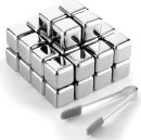 36 Pcs Stainless Steel Ice Cubes with Ice Tongs Whiskey Cubes Metal Whiskey Rocks Tool Reusable Ice Stones Rocks for Drinks Chilling Whiskey Vodka Liqueurs Wine Not Solid