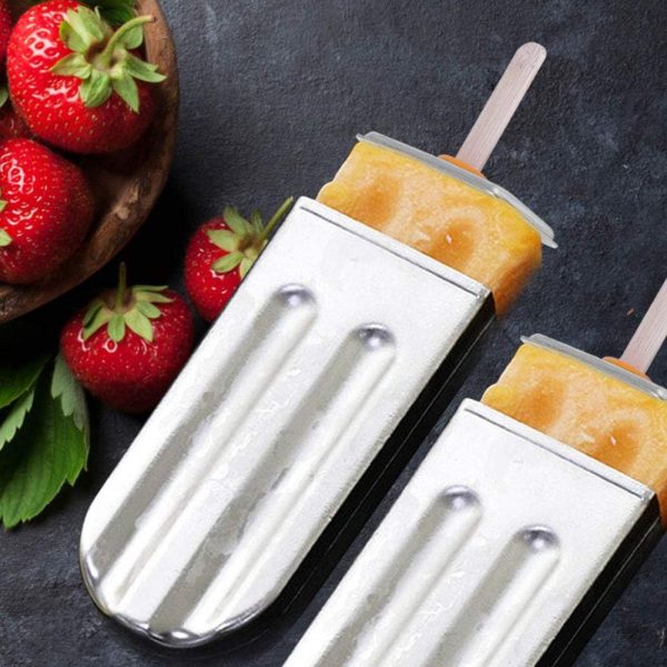 Stainless Steel Popsicle Molds, Ice Cream Mould Home Kitchen DIY Ice Maker Tool for Ice Candy Lolly Pops, Juice and Fruit Smoothies(Round head) - Image 2
