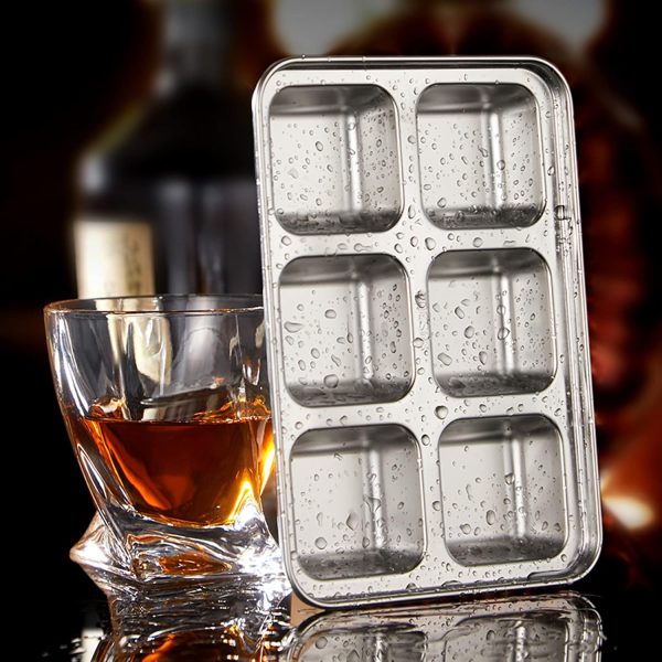 Ice Cube Trays, Stainless Steel Lid Ice Cube tray with Suction Cup Super Easy Release Molds,Durable and Dishwasher Safe for Cocktail,Freezer,Whiskey,Chocolate (Silver) - Image 2