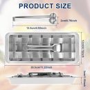 Stainless Steel Ice Cube Tray for Freezer, 18 Slot Square Ice Cube Molds, Easy Release Metal Handle Ice Tray with Removable Slots for Kitchen Bar Making Various Ice Cubes and Frozen Foods (1)