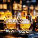 Whiskey Cocktail Ice Mold, Easy Fill and Release Silicone Round Ice Ball Maker Mold Large Square Ice Cube Tray with Lid - 6 Ice Balls + 6 Ice Cubes Black