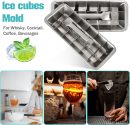 Vintage-Style Stainless Steel Ice Cube Tray with Lever, Easy-release 18-Slot Ice Cube Maker, Food-Grade Metal Freezer Mold for Baby Food, Juice, Veggies